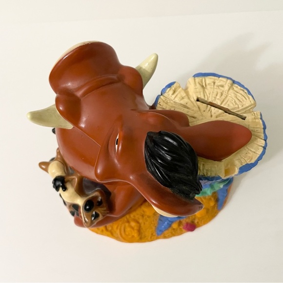 Vintage Disney The Lion King Timon & Pumba Plastic Coin Bank - Picture 15 of 16